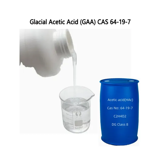 99.85% Ketulenan Glacial Acetic Acid (GAA) CAS 64-19-7 Cecair Tidak Berwarna Jelas